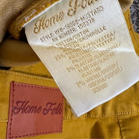 Home Folk Women's Mustard High Rise Flare Jeans - Picture 12 of 13